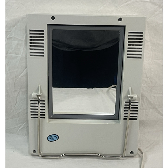 Vintage Sharper Image Magnifying Mirror Lighted Bifold Portable Makeup Tool Work - Picture 7 of 13